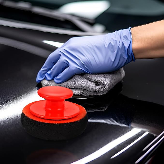 4sets Versatile Car Wax Applicator Pad Sponge Car Paint Buffing Puff Polishing Kit