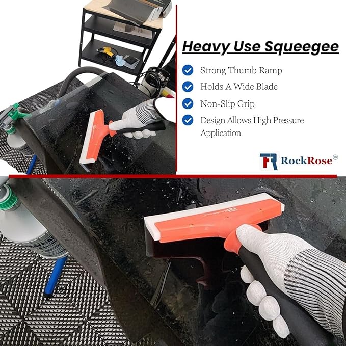 RockRose 8'' Big Mouth Squeegee Handle - Professional Tinting Tool - Heavy Duty Sturdy Plastic Handle for Security Film Installation & Home Window Automotive Film - Extra Leverage Pack 2 Units
