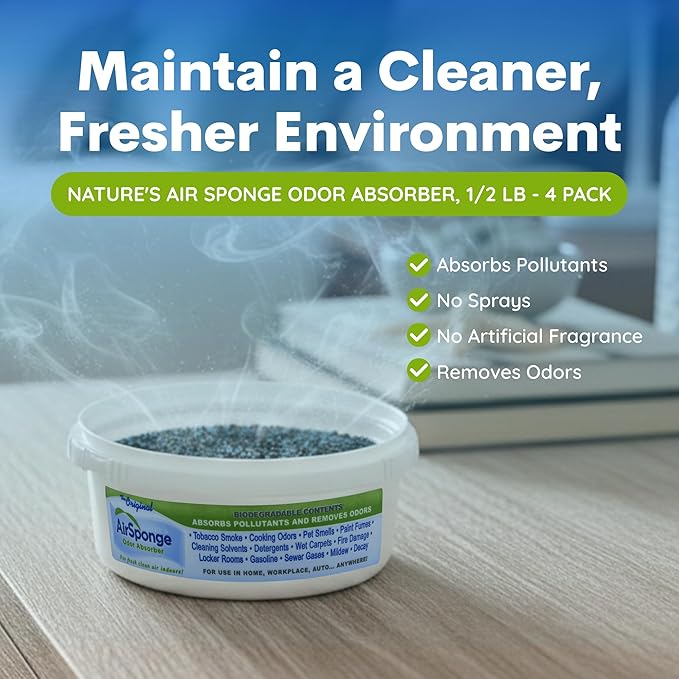 Delta Nature's Air Sponge Odor Absorber Unscented Plastic Tub 1/2 Lb.