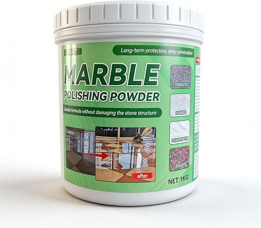 Marble Polishing Powder Natural Stone Cleaner Kitchen Worktops Polishing Powder | Suitable for All Kinds of Stone Polishing - Marble Polishing Treatment for Restoring Shine (1KG)