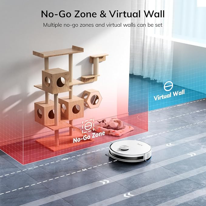 ILIFE A30 Pro Robot Vacuum and Mop Combo, Self Emptying Robot Vacuum Cleaner + Replacement Dust Bags, 5 Pack Included