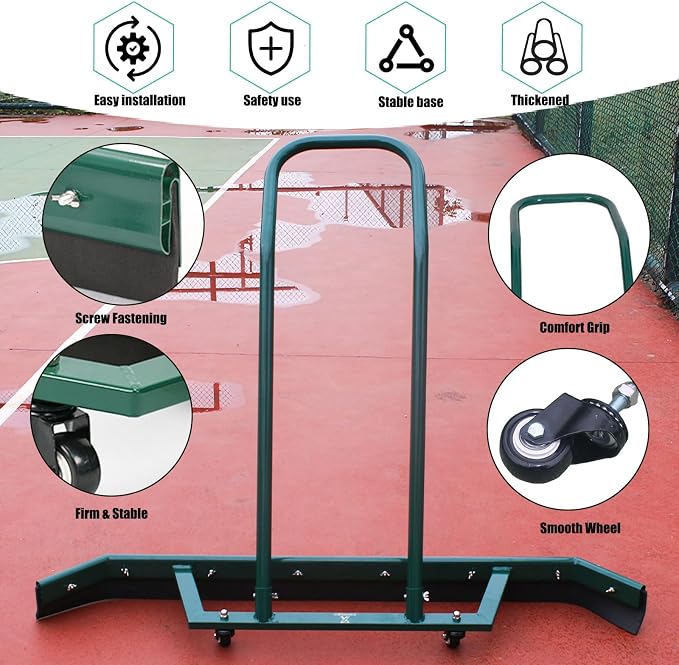 Port Tennis Court Squeegee Rain Shuttle for Sports Court Water Wiper Device Water Remover Stadium Dust Collector Wiper