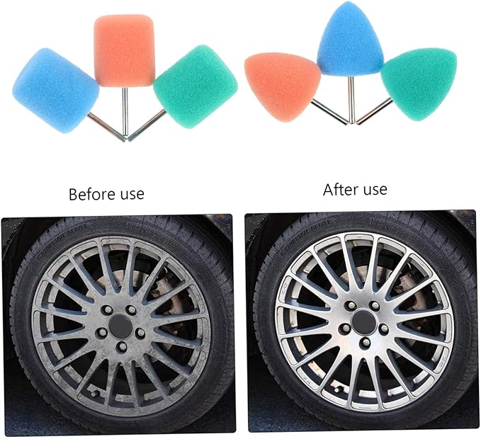 Unomor 48pcs Car Polishing Sponge Pads Kit Auto Buffing Wheel Waxing Detailing Lightweight and Reusable Polisher Equipment for Paints