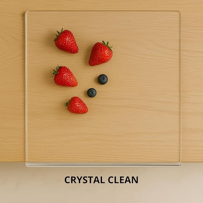 Acrylic Cutting Board with Counter Lip, Clear Cutting Boards for Countertop Protector, Non-Slip Dough Mat for Kitchen Counter, Aesthetic Kitchen Decor Gadgets House Warming Gifts New Home(20"x16")