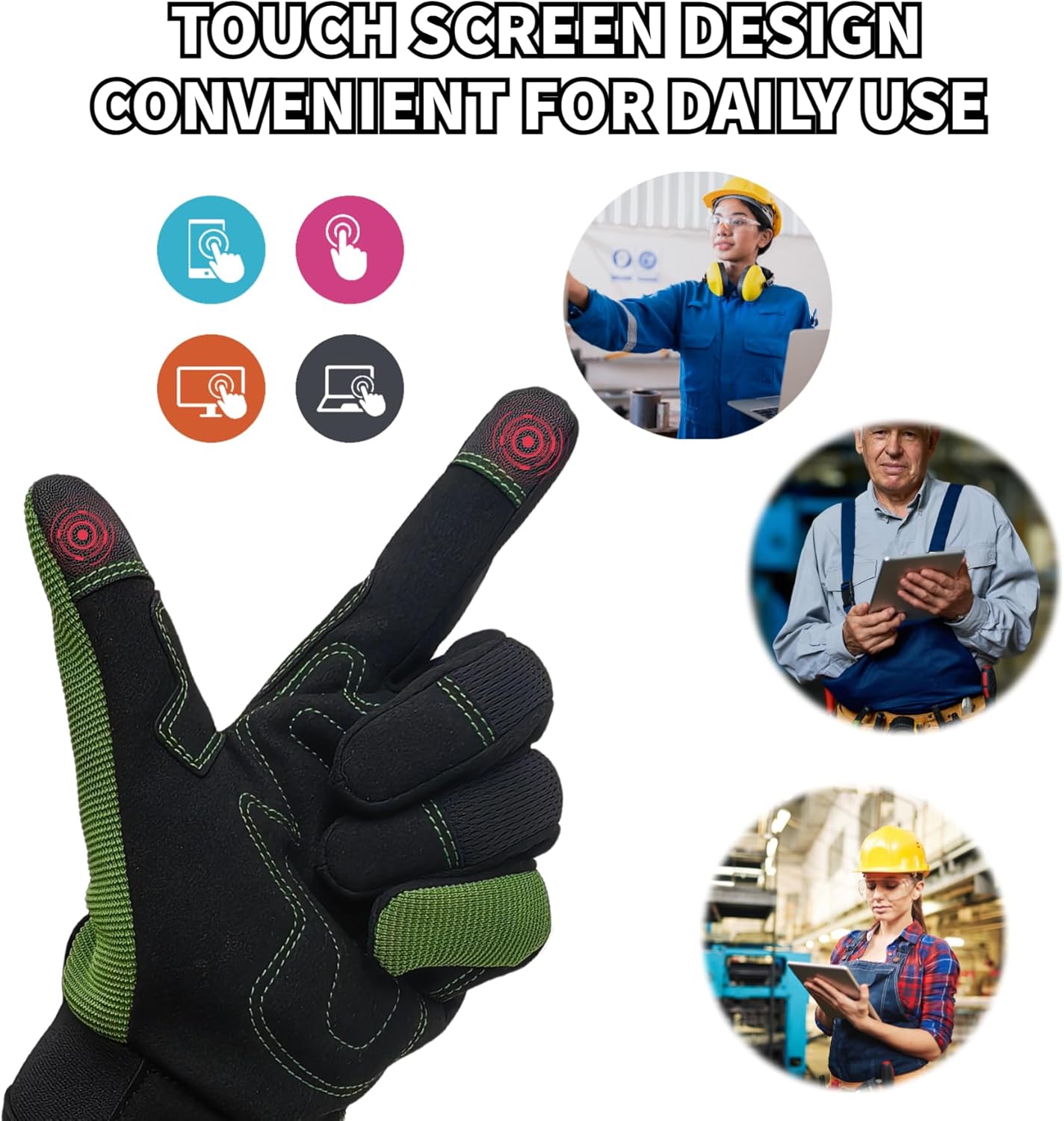 Thorn Proof&Puncture Resistant Gardening Gloves with Grip,Garden Gloves for Women, Leather Work Gloves,Gifts