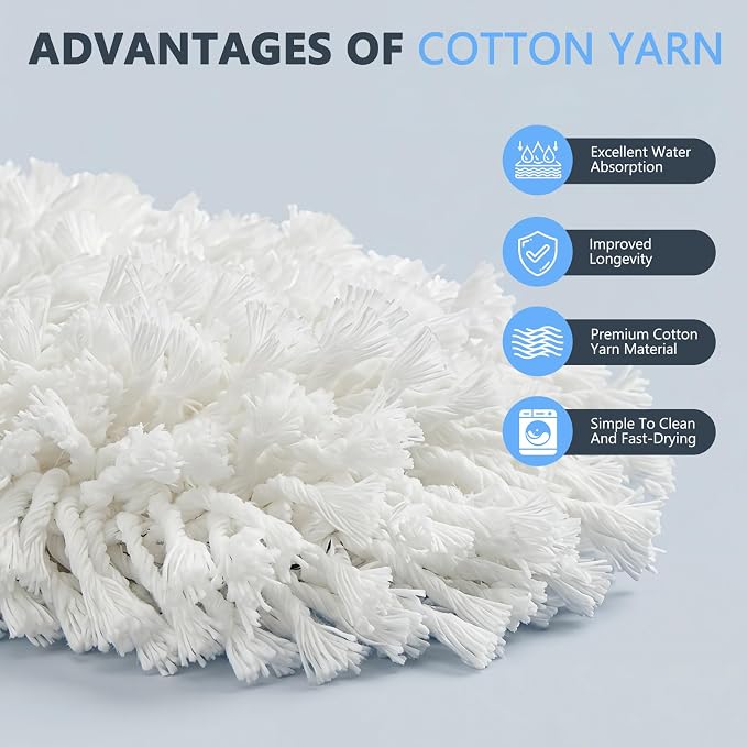Masthome 39" Commercial Dust Mop with 64" Long Handle, Heavy Duty Wet Dry Floor Mop with 2 Reusable Microfiber Pads, 360° Rotating Industrial Mop for Hardwood Tile Marble Warehouse Gym Office Home
