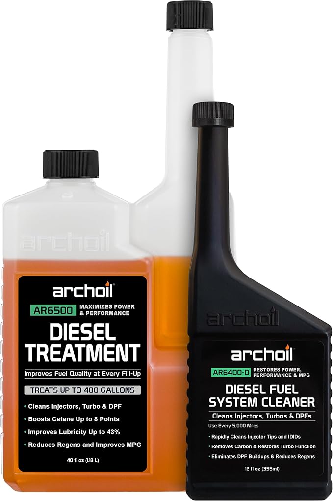 Archoil Diesel Fuel System Kit - AR6400-D (12 oz) + AR6500 (40 oz) - Complete Restoration For All Diesel Engines, Injector Cleaner, Lubricity Improver, DPF & Turbo Deposit Control, Cetane Booster