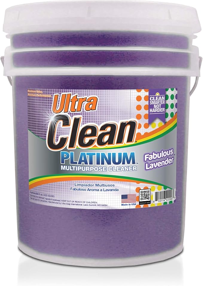 Ultra Clean Platinum Multipurpose Cleaner, Non-Abrasive, Lavender, 5 Gallons