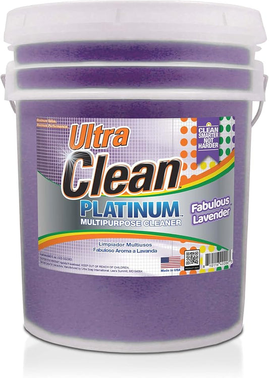 Ultra Clean Platinum Multipurpose Cleaner, Non-Abrasive, Lavender, 5 Gallons