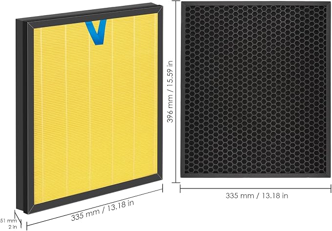 3 Pack Vital 200S Pet Care Replacement Filter Compatible with LEVOIT Vital 200S and Vital 200S-P Air Purifier, H13 True HEPA Filter, 3-in-1 Activated Carbon Filters, Replace #Vital 200S-RF-PA, Yellow