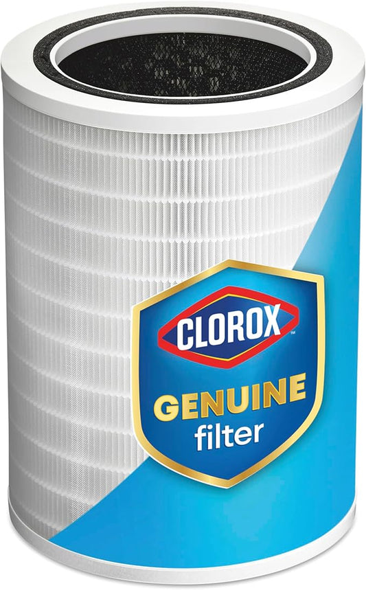 Clorox Large Room Air Purifier True HEPA Replacement Filter, 1,500 Sq. Ft. Capacity, Removes 99.97% of Allergens up to 0.1 Micron, Compatible with 11010 & 11011, 1 Count (12010)