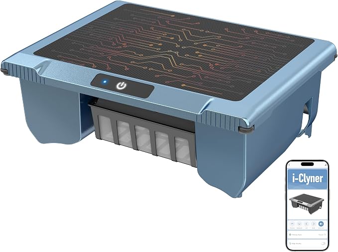 T1B Solar Powered Pool Skimmer Robot, Automatic Robotic Pool Surface Skimmer Cleaner with 24/7 Cleaning, Dual Charging Modes, Auto-Dock, Inground & Above-Ground Pools