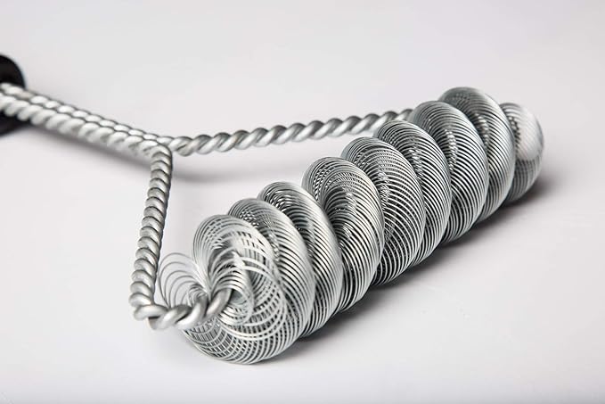 Heavy Stainless Coil (Bristle Free) 21'' BBQ Grill Char Broiler Griddle Brush for Commercial USE
