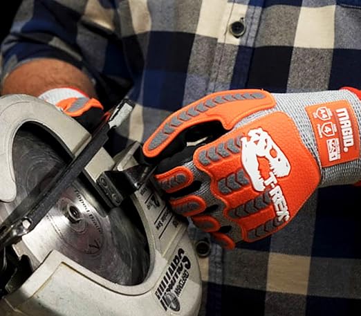 MAGID T-REX Flex Series ANSI A4 Foam Nitrile Coated Impact Gloves, 48 Pairs, Size 13/4XL (TRX443)
