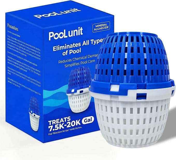Pool Cartridge Unit 7.5k-20k Gallon Pools for Above Ground and Inground Pools, Up to 6 Month Pool Care，NSF 50 Certified