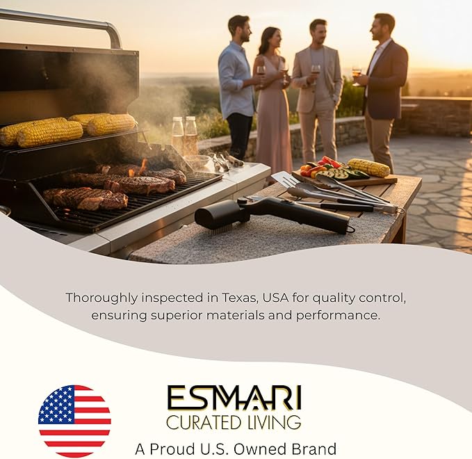 Electric Grill Brush, 90 Minute Runtime, 3-Speed Motor, No-Shedding Stainless Steel Bristles, 2026 Upgraded Grill Cleaner with Grinding Wheel, Design by a US Brand, Premium Gift for Men & Dad