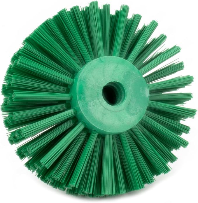 SPARTA Industrial Tank Brush Head Pipe Brush Head, Drain Brush with 3/4" Thread Hole (Handle Not Included) for Commercial Use, Plastic, 6 x 4.3 Inches, Green, (Pack of 2)