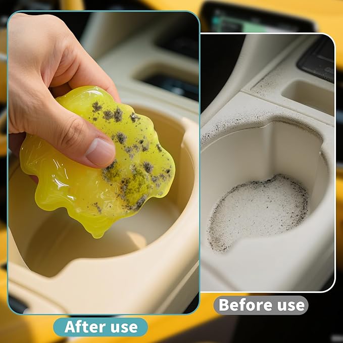 ASFSKY Car Cleaning Gel (Grape,Lemon,Blueberry,Hami) Cleaning Putty Universal Dust Cleaning Car Interior Cleaner Keyboard Dust Remover Car Slime Gifts for Men Women Girl