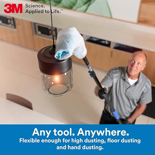 3M Easy Trap Sweep and Dust Sheets, 1 Roll of 250 8" x 6" Sheets, Disposable Easy Sweep Floor Duster, Picks Up 8x More Dirt, Dust, Sand, Hair, Works on Dry or Wet Surfaces, 55654W