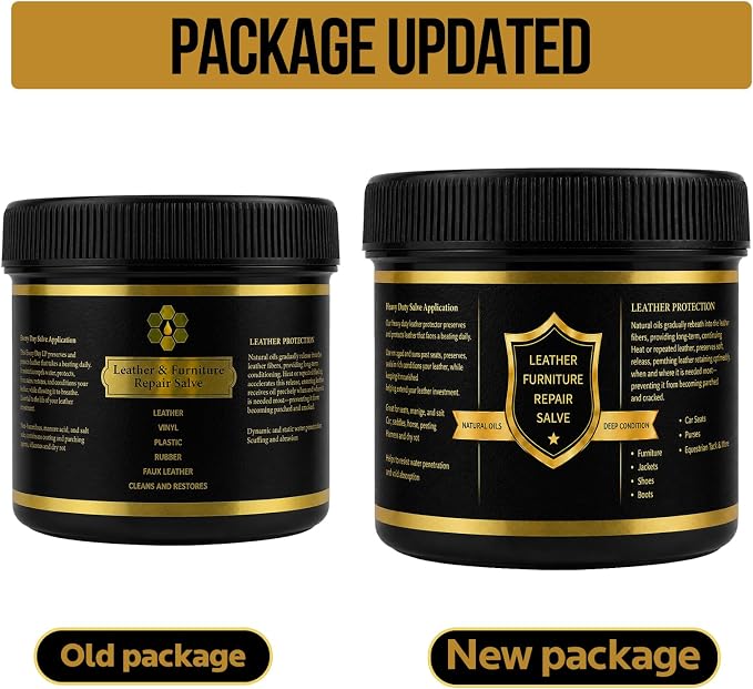 Leather Conditioner for Couch: Restores Shine, Softness, Protects | Salve Furniture Deeply Nourishes Restores Shine for Handbags, Purses, Car Seats, Boots, Saddles and Bags