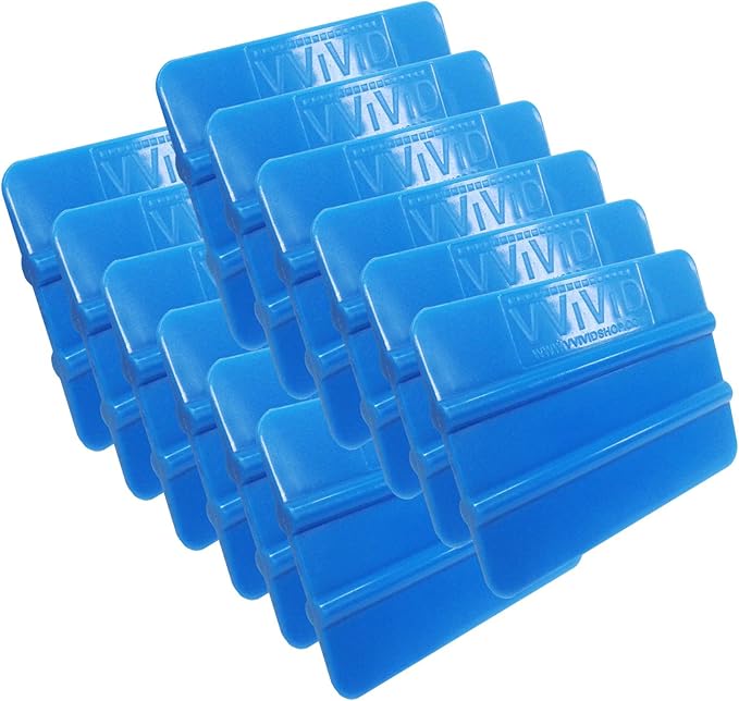 VViViD Blue Handheld Vinyl Wrap Applicator Squeegee (12 Pack)