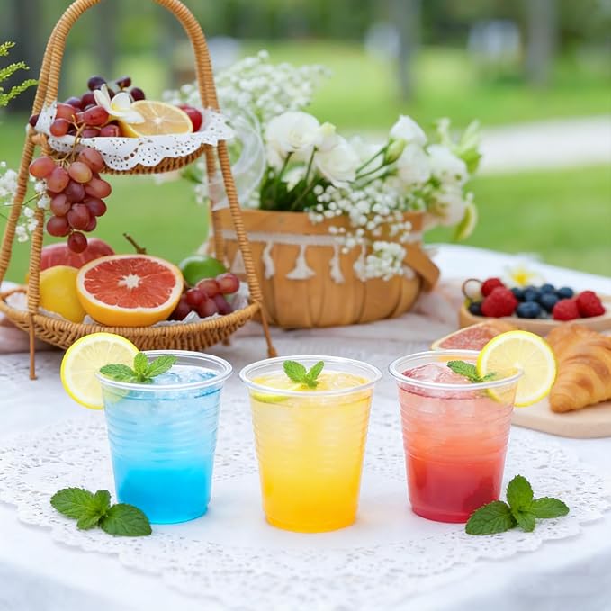 BYSNOW 600 Pack 5 oz Plastic Cups, Bathroom Cups Disposable 5 oz, 5 Ounce Clear Mouthwash Cup for Picnic, Travel, Halloween, Christmas