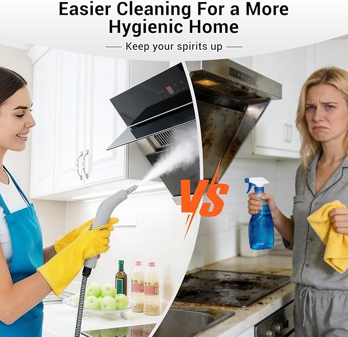 Steam Cleaner for Home,Portable Handheld Steamer for Cleaning With 15s Heat-Up, 750 Ml Water Tank,Comes With 9 Accessories To Clean Grease, Car Rims And Interiors, Tile Grout, Tiles, and Floors