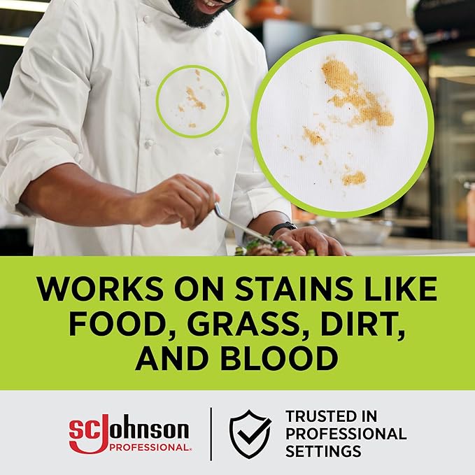 SC Johnson Professional Shout Active Enzyme Laundry Stain Remover Spray 22 fl oz, Pack of 8