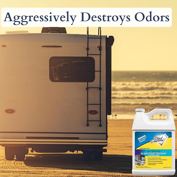Black Diamond Stoneworks GET SERIOUS RV,Boat,Camper Chemical Toilet Holding Tank Treatment&Deodorizer.Works Faster Than Tablets or Packs in Grey&Black Water. Concentrated with Stress Relief Fragrance