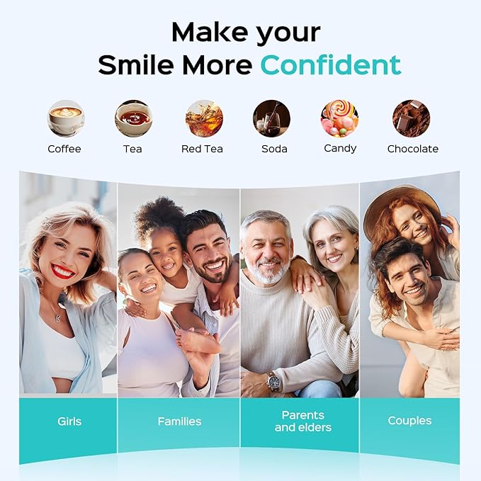 COSLUS Water Flosser Pick with Whitening Mint Flavor Refill Combo for Teeth, Braces, Gums Care - Easy to Use, Portable for Coffee Lovers & Travel, Rechargeable, BPA-Free, Black