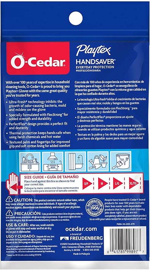 Playtex Handsaver Reusable Rubber Gloves (Medium, Pack - 1)