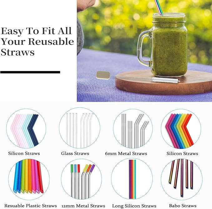 5 in 1 Electric Bottle Brush Cleaner Compatible Stanley Bottle Brush Straw Cleaner Multifunction Rechargeable IPX6 Waterproof Extra Long Design for Stanley Cup, Sports Bottle and More (Purple-1)