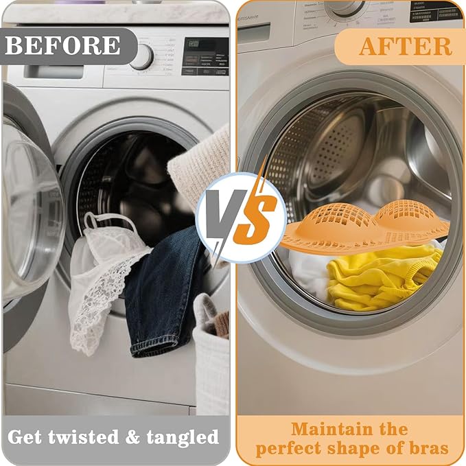 Silicone Bra Washing Bags for Laundry, 2 Pack Lingerie Laundry Mesh Bags, Keep Shape Delicate Wash Bra Bags Prevent Damage, Socks, Underwear, Protective Wash Bags with Lockable Zipper