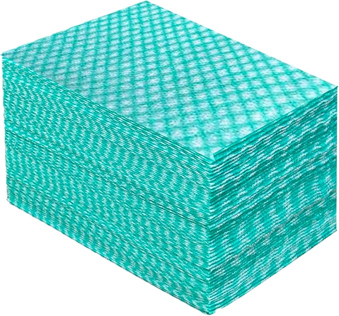 Disposable Cleaning Cloths Heavy Duty Dish Rag Disposable Dish Cloths 50 Count/Pack,Green