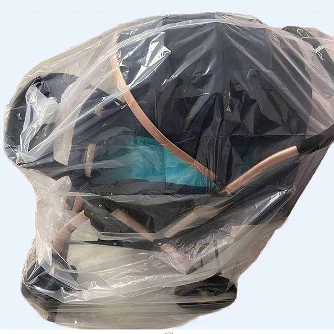 Heavy Duty Contractor Trash Bags, Black, Low Density Polyethylene, 45-50 Gallon, 39x46 Inches, Easy-Tie, for Outdoor, Construction, Lawn Use, 100 Count 100cm x 120cm