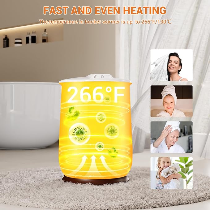 20L Smart Towel Warmer | Timer, Adjustable Heat & Auto Shut-Off | for Bathroom & Home Spa