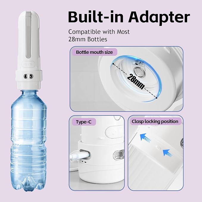 Portable Bidet for Travel | Bathroom - Rechargeable Electric Bidet Sprayer with 3 Pressure | Waterproof for Ultimate Personal Hygiene Cleaning at Home Office and Camping