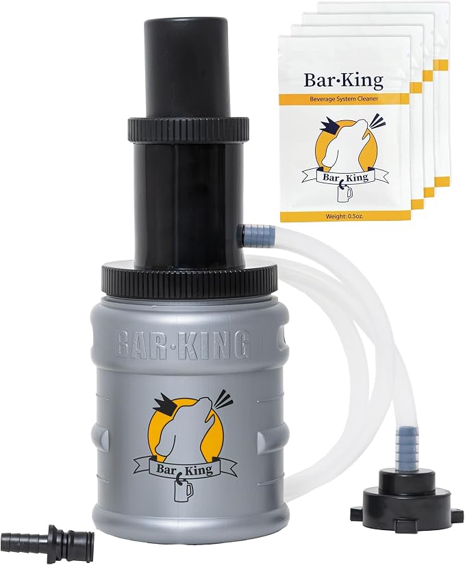 Bar-King Quick-Connect Kegerator Beer Line Cleaning kit. Now Clean Your Beer Lines as Easily as Changing a Keg. (Includes Cleaning Powder)