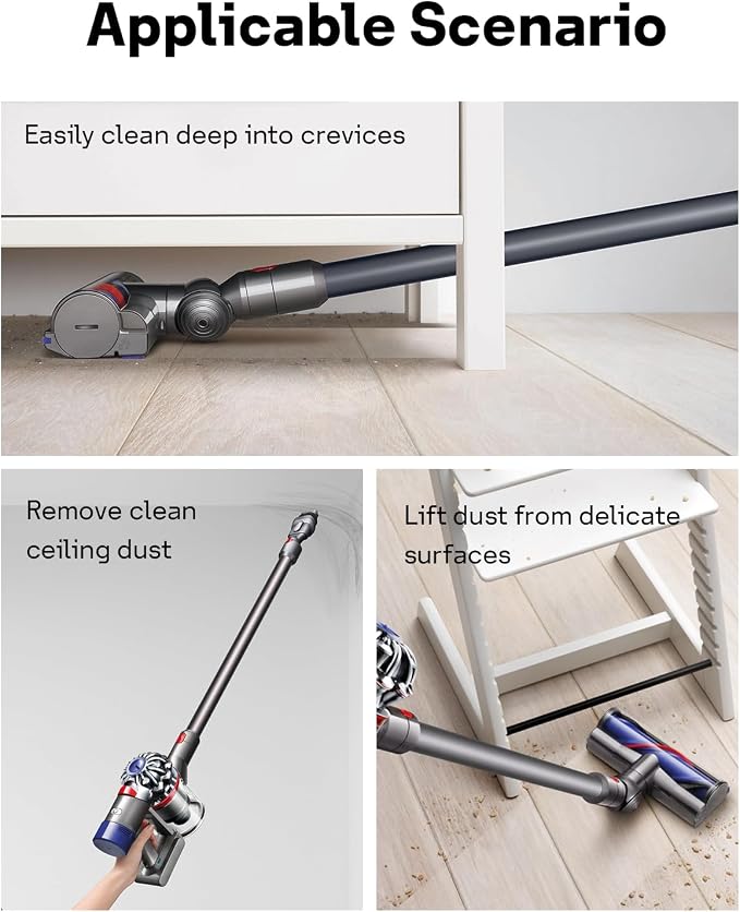 Leemone Replacement Wand Quick Release Wand for Dyson V7 V8 V10 V11 V15 Cordless Stick Vacuum Cleaner Extension for Dyson V11 V10 V8 V7 Handheld Trigger(Grey)