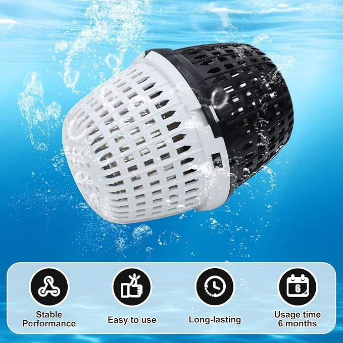 Upgraded Pool Cartridge for 20K–30K Gallon Pools, Typically Completes Transformation Within 24–72 Hours, Lasts up to 6 Months, Black/White