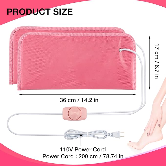 Noverlife Electric Heated Mittens Gloves for Paraffin Hand Wax Treatment, Nail Art Manicure Warmer Mittens, Beauty Therapy SPA Mitts for Women Beauty Treatment