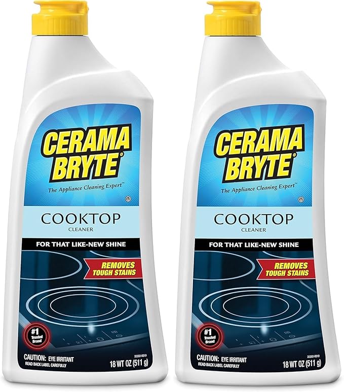 Cerama Bryte Cook Top Cleaner 18 oz 2-Pack & 16 oz Stainless Steel 2-Pack