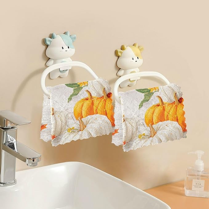 Sunflower Pumpkin Hummingbird Kitchen Towels Dish Cloths Set of 6 Microfiber Cleaning Cloths for Cars Super Absorbent Machine