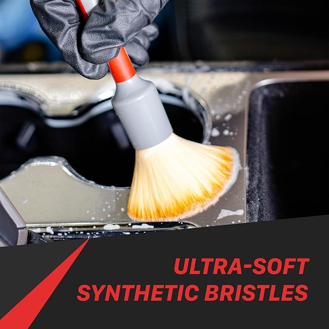 Maxshine Universal 3-Piece Ultra Soft Detailing Brush Set – Professional Brushes for Interior, Exterior, Leather, Engine Bay & Wheels – Premium Detailing Combo for Car Care