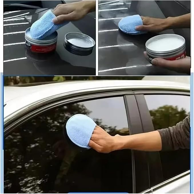 10 Pcs Microfiber Car Wax Applicator Mitts - Soft Polishing Sponges for Car Detailing and Cleaning(Grey 10Pcs)