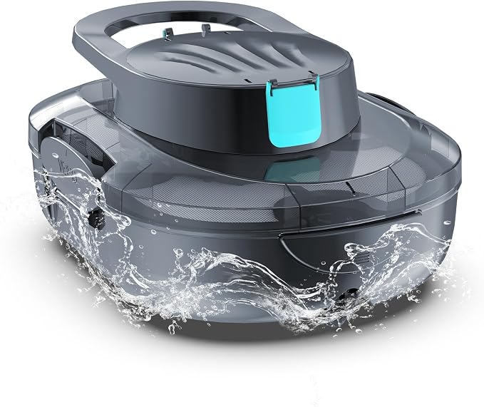 S1 Pro Cordless Robotic Pool Cleaner, 130-Min Runtime, Cleans Up to 1,292 Sq.Ft, Dual-Motor Pool Vacuum, Automatic Cleaner with Large Filter Basket, Fast Charging & Self-Parking (Soft Gray)
