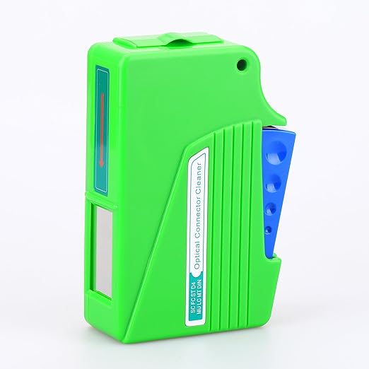 Fiber Optic Cleaning Box for SC/LC/FC Connectors, Professional Fiber Adapter Port Cleaner Kit