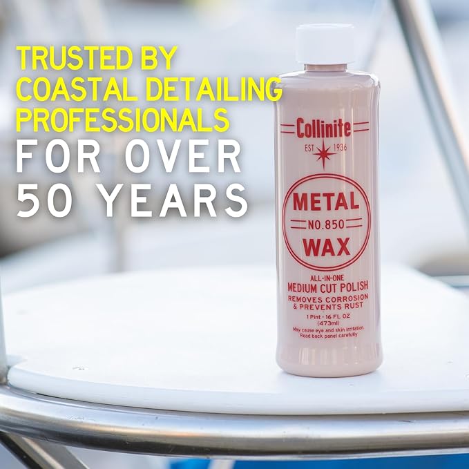 Collinite 870 One Step Fiberglass and 850 Metal Polish Combo