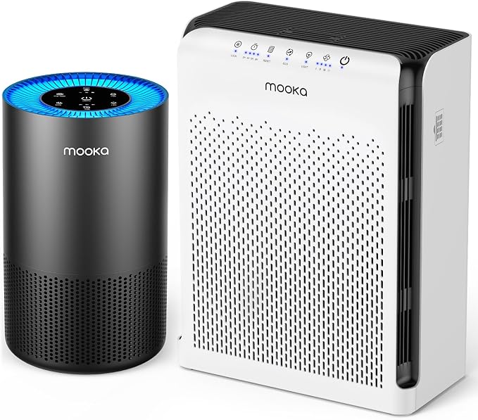 M200L Air Purifiers for Home Large Room 2200ft² + AP-S0610L Air Purifiers for Home Black