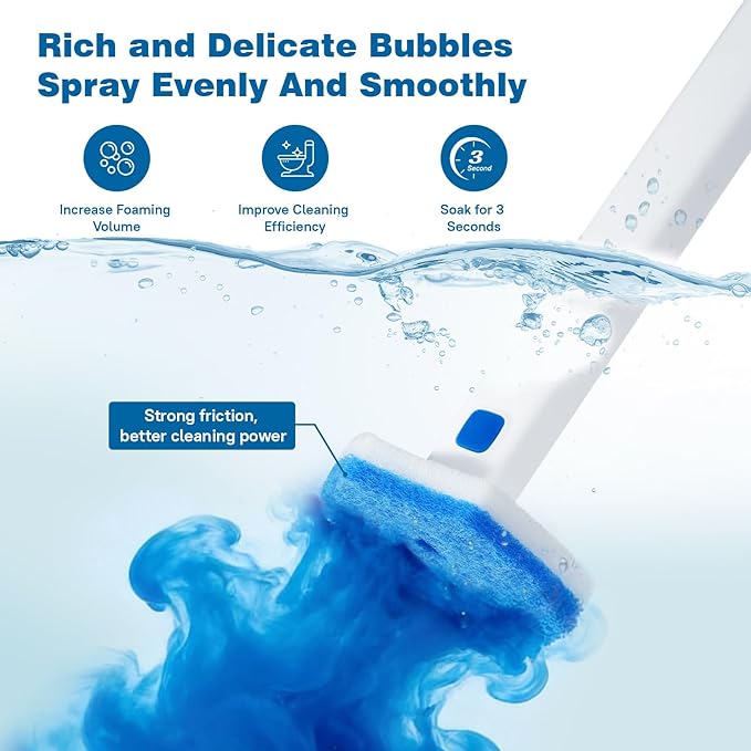 Disposable Toilet Brush Refills,32 Pcs,Disposable Toilet Cleaner,Toilet Bowl Cleaner,Not Compatible with Other Brands
